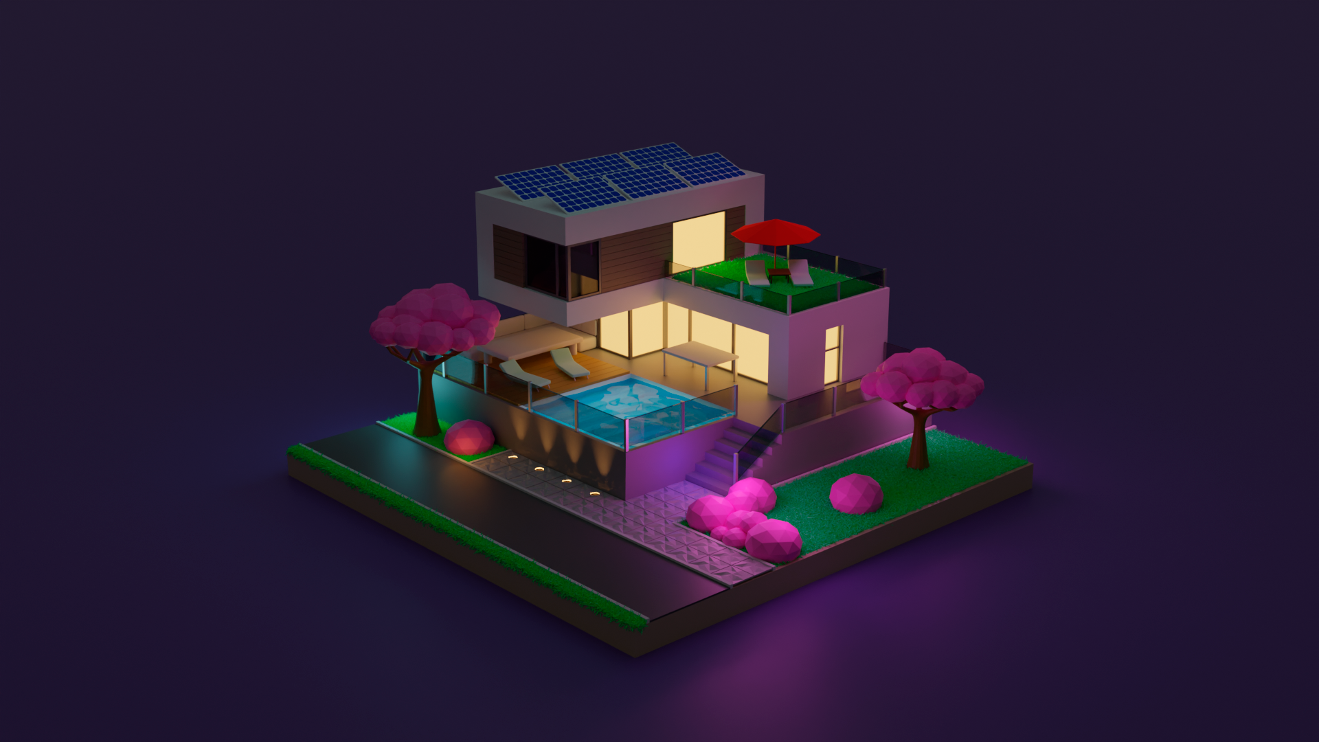 A Modern House (LowPoly) preview image 2